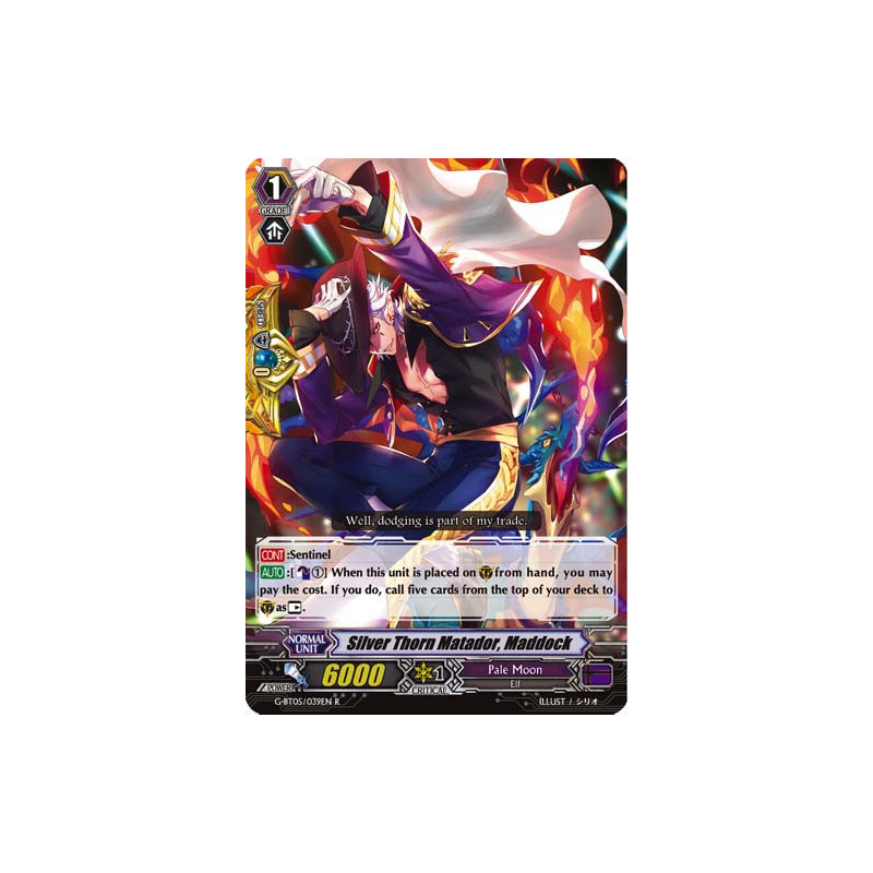Vanguard_TCG_card_G-BT05_039EN_R_Silver_Thorn_Matador_Maddock_Moonlit_Dragonfang