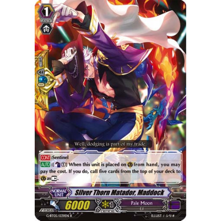 Vanguard_TCG_card_G-BT05_039EN_R_Silver_Thorn_Matador_Maddock_Moonlit_Dragonfang