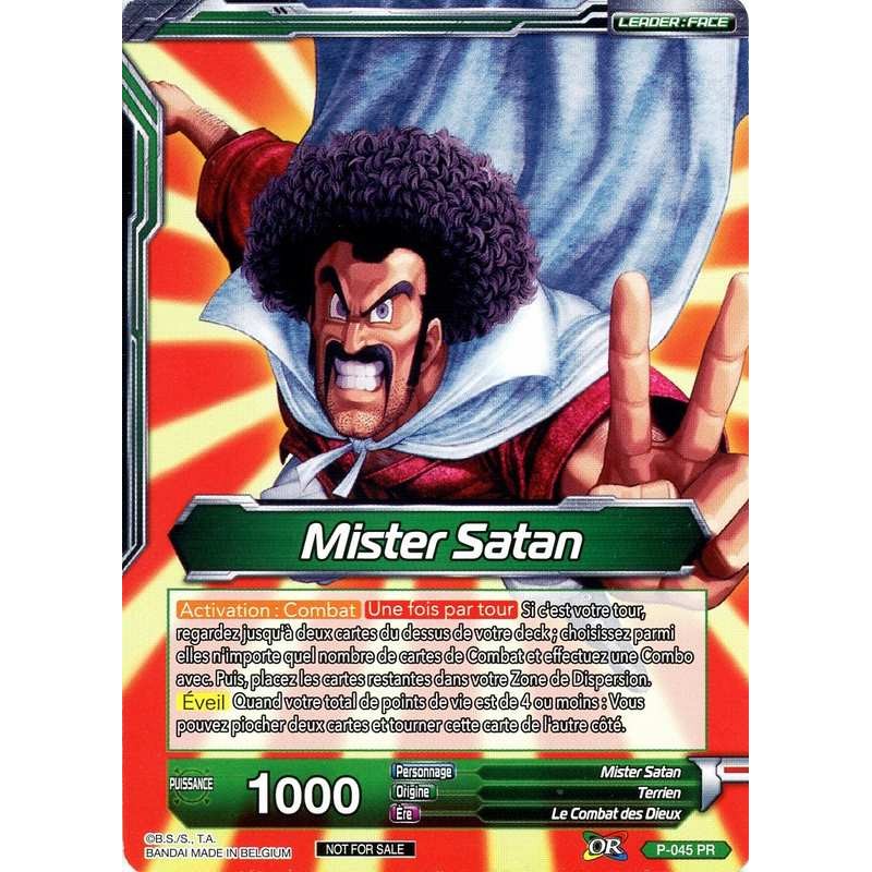 DBS P-045 PR Mister Satan The Tournament Of Power Card in the unity Dr