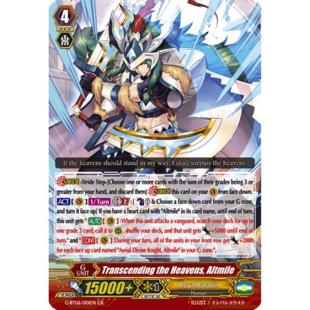 Vanguard_TCG_card_G-BT06_001EN_GR_Transcending_the_Heavens_Altmile_Transcension_of_Blade_and_Blossom