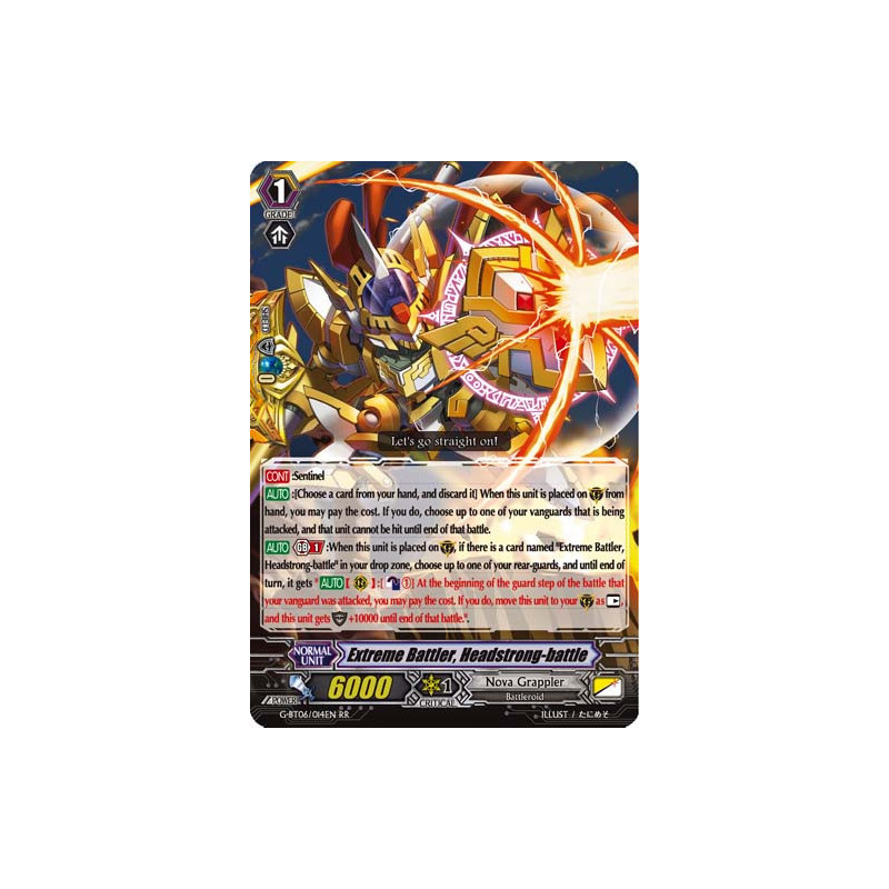 Vanguard_TCG_card_G-BT06_014EN_RR_Extreme_Battler_Headstrong-battle_Transcension_of_Blade_and_Blossom