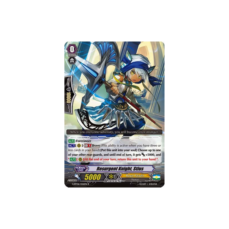 Vanguard_TCG_card_G-BT06_026EN_R_Resurgent_Knight_Stius_Transcension_of_Blade_and_Blossom