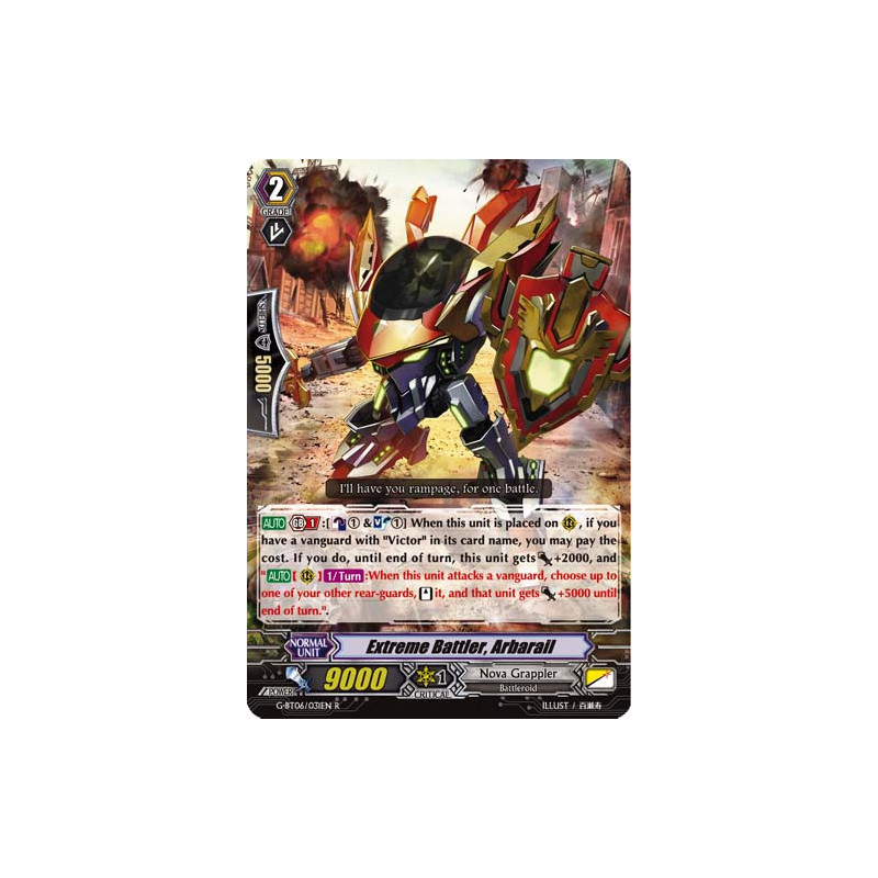 Vanguard_TCG_card_G-BT06_031EN_R_Extreme_Battler_Arbarail_Transcension_of_Blade_and_Blossom
