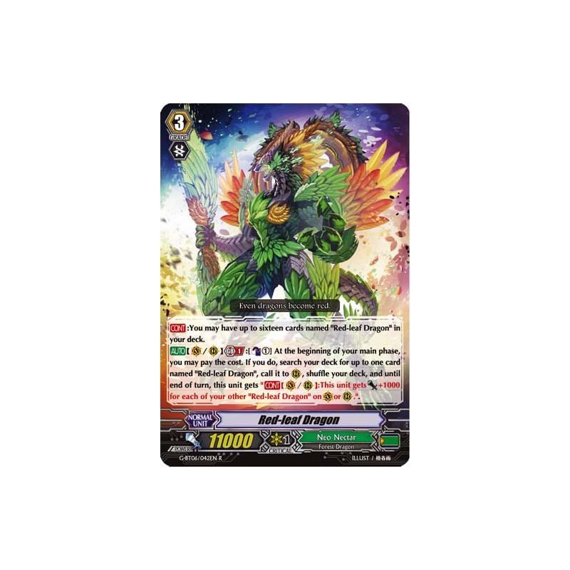 Vanguard_TCG_card_G-BT06_042EN_R_Red-leaf_Dragon_Transcension_of_Blade_and_Blossom