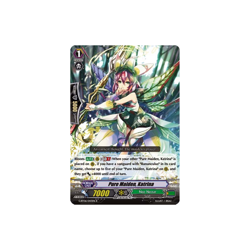 Vanguard_TCG_card_G-BT06_043EN_R_Pure_Maiden_Katrina_Transcension_of_Blade_and_Blossom