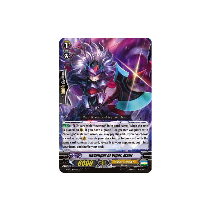 Vanguard_TCG_card_G-BT06_059EN_C_Revenger_of_Vigor_Maur_Transcension_of_Blade_and_Blossom