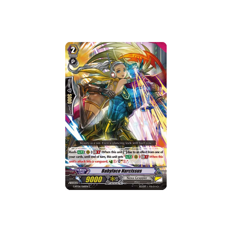 Vanguard_TCG_card_G-BT06_068EN_C_Babyface_Narcissus_Transcension_of_Blade_and_Blossom