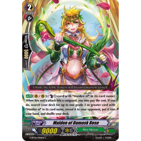 Vanguard_TCG_card_G-BT06_096EN_C_Maiden_of_Damask_Rose_Transcension_of_Blade_and_Blossom