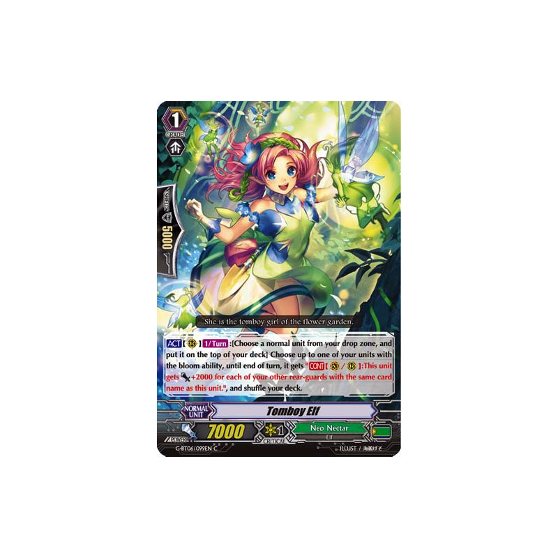 Vanguard_TCG_card_G-BT06_099EN_C_Tomboy_Elf_Transcension_of_Blade_and_Blossom