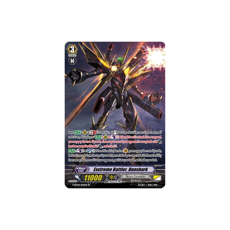 Vanguard_TCG_card_G-BT06_S05EN_SP_Exxtreme_Battler_Danshark_Transcension_of_Blade_and_Blossom