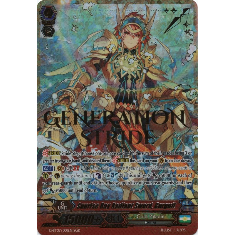 Vanguard_TCG_card_G-BT07_001EN_SGR_SGR_Sunrise_Ray_Radiant_Sword_Gurguit_Glorious_Bravery_of_Radiant_Sword