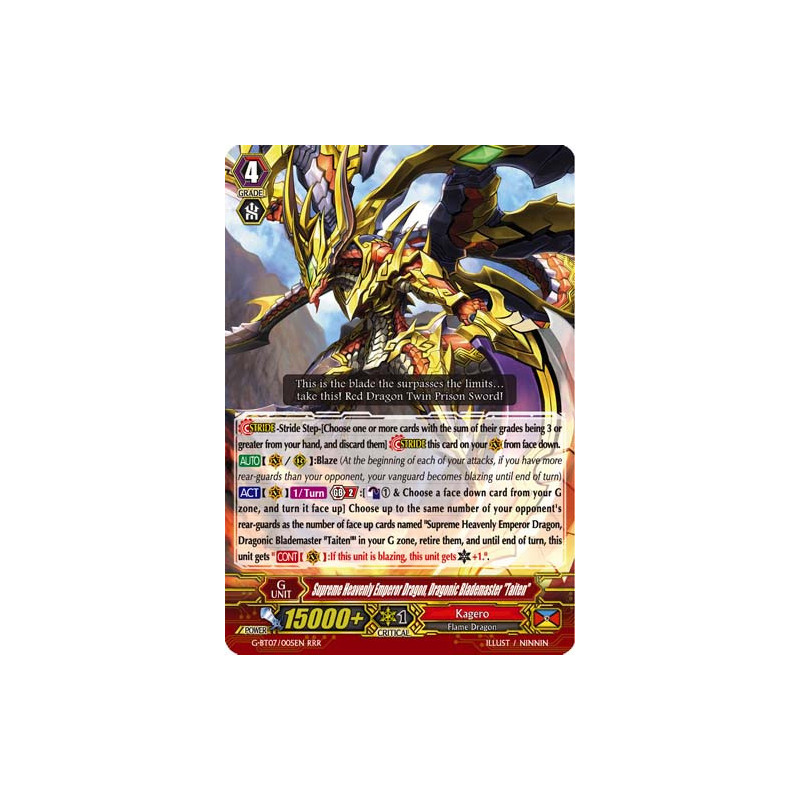 Vanguard_TCG_card_G-BT07_005EN_RRR_Supreme_Heavenly_Emperor_Dragon_Dragonic_Blademaster_Taiten_Glorious_Bravery_of_Radiant_Sword
