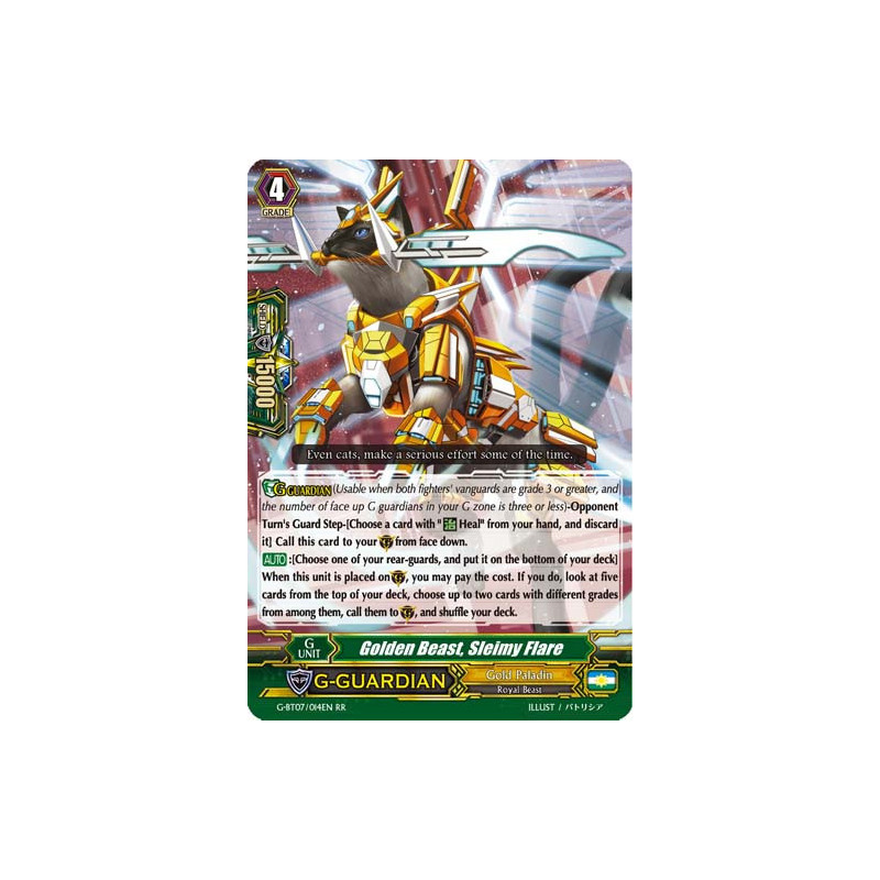 Vanguard_TCG_card_G-BT07_014EN_RR_Golden_Beast_Sleimy_Flare_Glorious_Bravery_of_Radiant_Sword