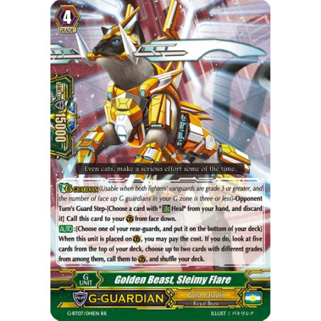 Vanguard_TCG_card_G-BT07_014EN_RR_Golden_Beast_Sleimy_Flare_Glorious_Bravery_of_Radiant_Sword