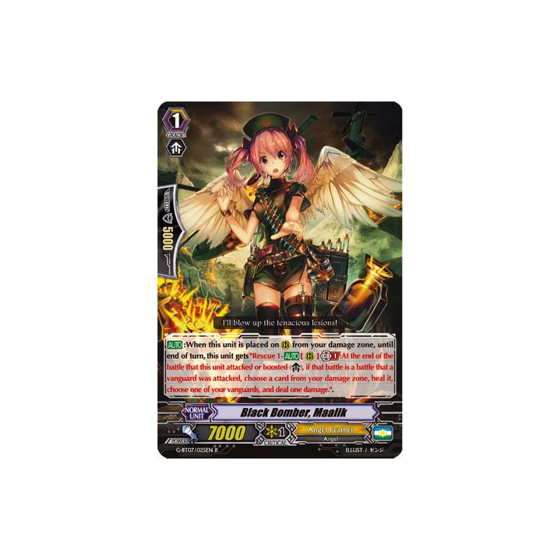 Vanguard_TCG_card_G-BT07_025EN_R_Black_Bomber_Maalik_Glorious_Bravery_of_Radiant_Sword