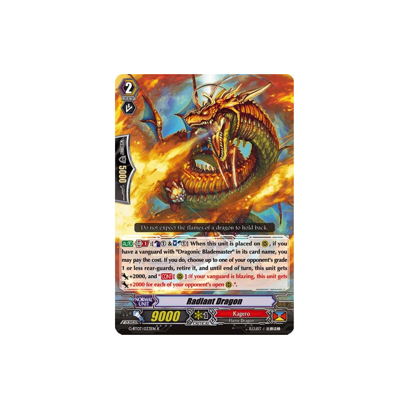 Vanguard_TCG_card_G-BT07_033EN_R_Radiant_Dragon_Glorious_Bravery_of_Radiant_Sword