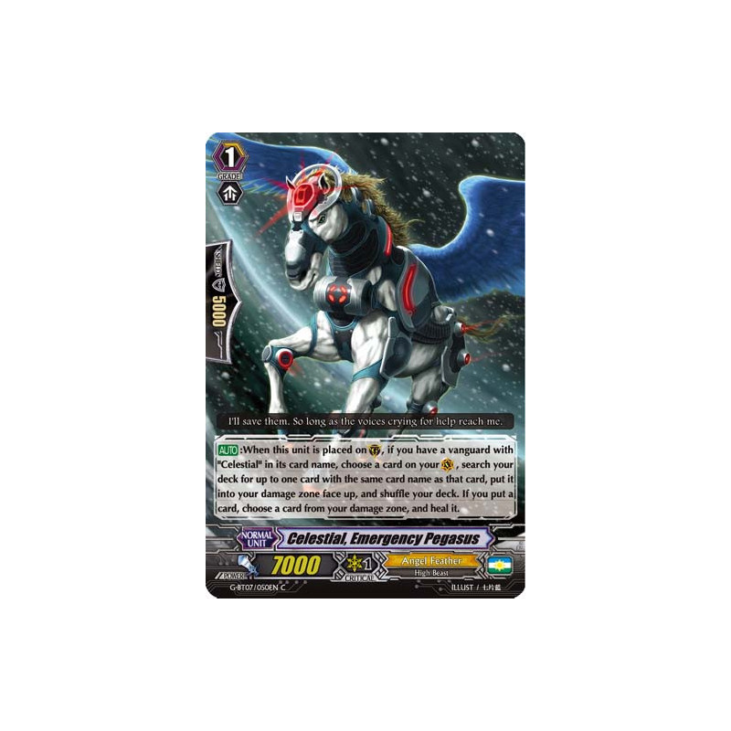 Vanguard_TCG_card_G-BT07_050EN_C_Celestial_Emergency_Pegasus_Glorious_Bravery_of_Radiant_Sword