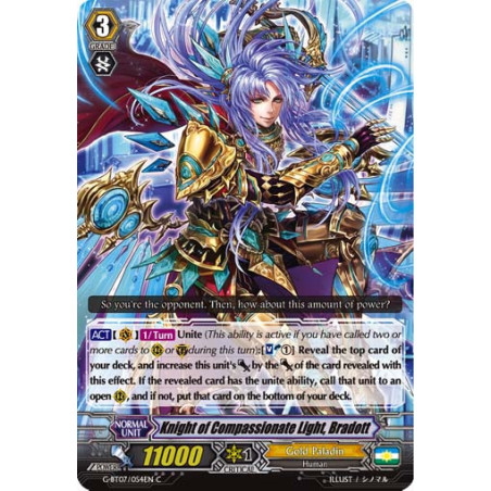Vanguard_TCG_card_G-BT07_054EN_C_Knight_of_Compassionate_Light_Bradott_Glorious_Bravery_of_Radiant_Sword
