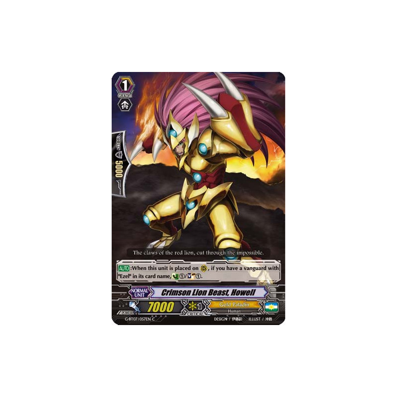 Vanguard_TCG_card_G-BT07_057EN_C_Crimson_Lion_Beast_Howell_Glorious_Bravery_of_Radiant_Sword