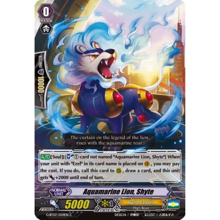 Vanguard_TCG_card_G-BT07_059EN_C_Aquamarine_Lion_Shyte_Glorious_Bravery_of_Radiant_Sword