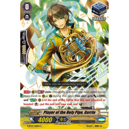 Vanguard_TCG_card_G-BT07_061EN_C_Player_of_the_Holy_Pipe_Gerrie_Glorious_Bravery_of_Radiant_Sword