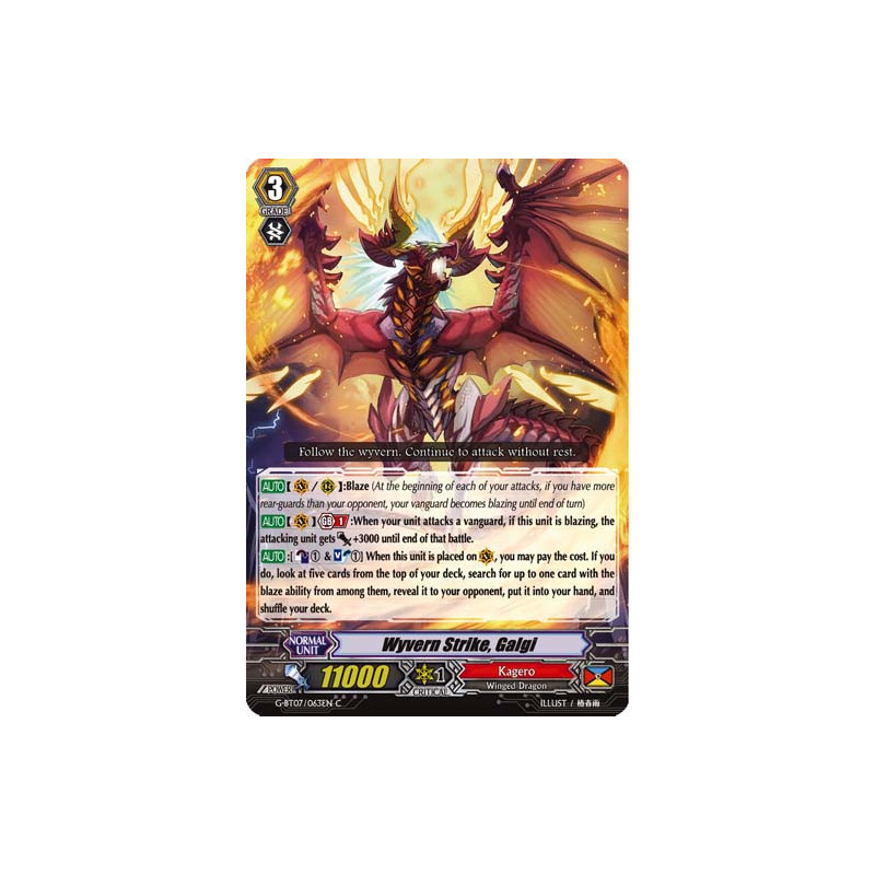 Vanguard_TCG_card_G-BT07_063EN_C_Wyvern_Strike_Galgi_Glorious_Bravery_of_Radiant_Sword