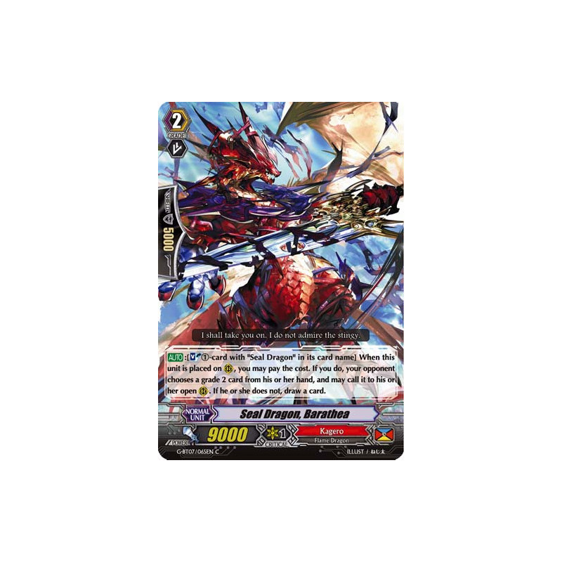 Vanguard_TCG_card_G-BT07_065EN_C_Seal_Dragon_Barathea_Glorious_Bravery_of_Radiant_Sword