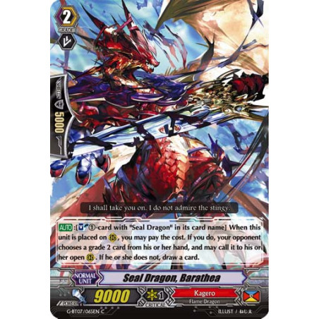 Vanguard_TCG_card_G-BT07_065EN_C_Seal_Dragon_Barathea_Glorious_Bravery_of_Radiant_Sword