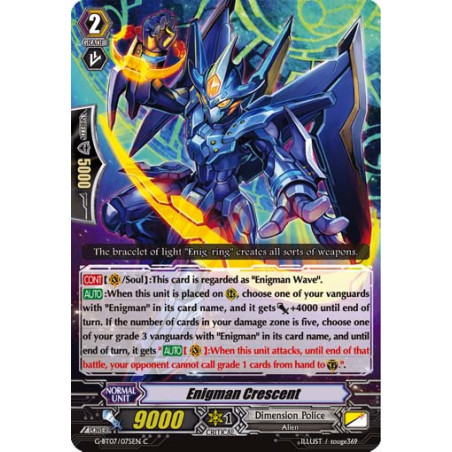 Vanguard_TCG_card_G-BT07_075EN_C_Enigman_Crescent_Glorious_Bravery_of_Radiant_Sword