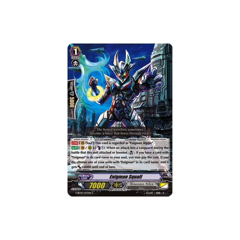 Vanguard_TCG_card_G-BT07_077EN_C_Enigman_Squall_Glorious_Bravery_of_Radiant_Sword