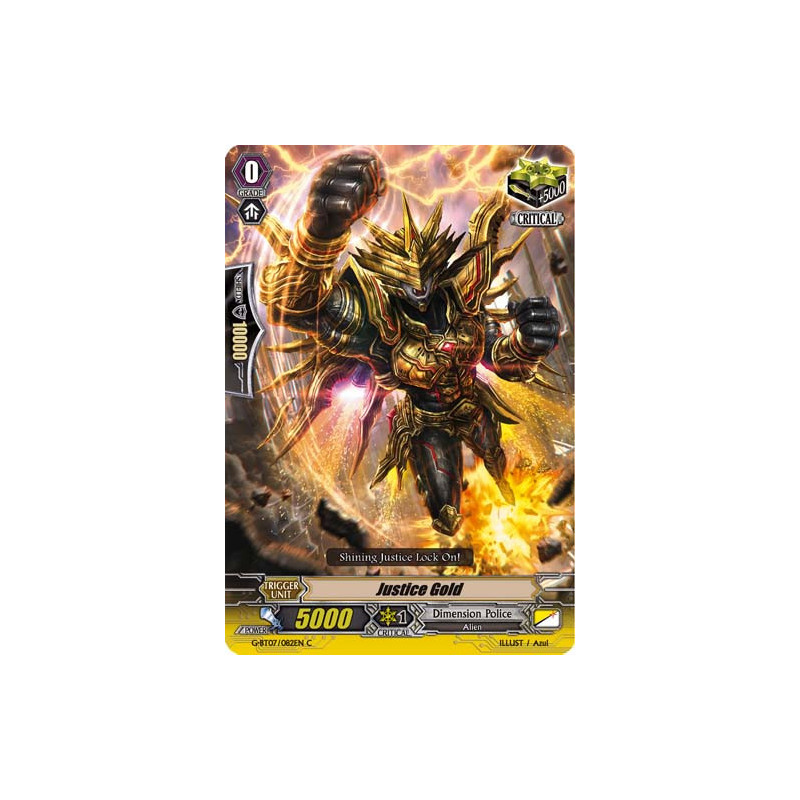 Vanguard_TCG_card_G-BT07_082EN_C_Justice_Gold_Glorious_Bravery_of_Radiant_Sword