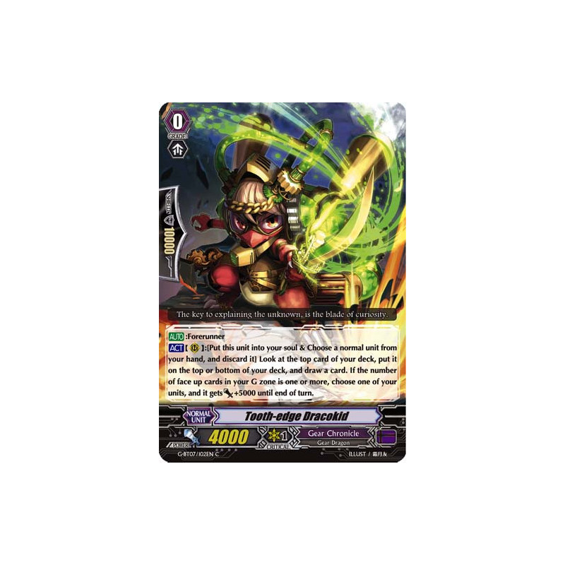 Vanguard_TCG_card_G-BT07_102EN_C_Tooth-edge_Dracokid_Glorious_Bravery_of_Radiant_Sword