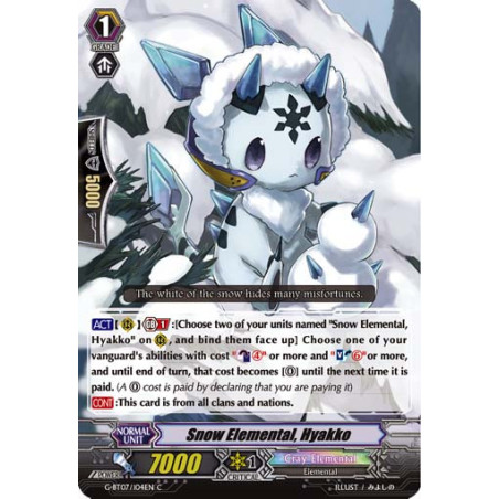 Vanguard_TCG_card_G-BT07_104EN_C_Snow_Elemental_Hyakko_Glorious_Bravery_of_Radiant_Sword