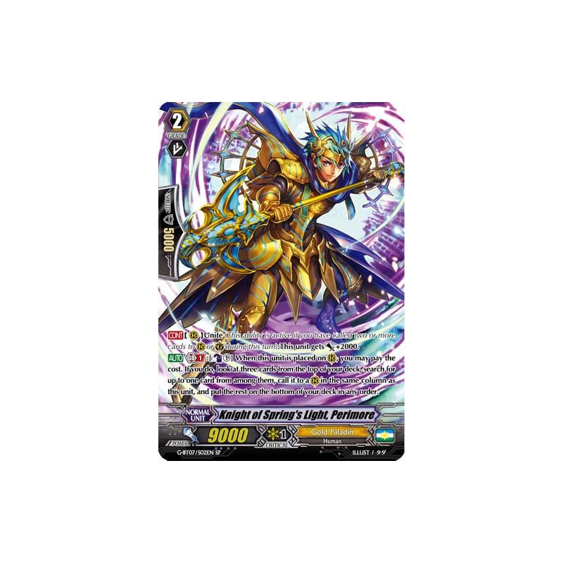 Vanguard_TCG_card_G-BT07_S02EN_SP_Knight_of_Spring_s_Light_Perimore_Glorious_Bravery_of_Radiant_Sword