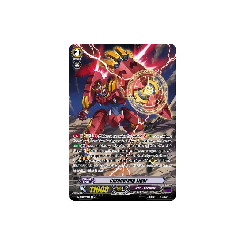 Vanguard_TCG_card_G-BT07_S08EN_SP_Chronofang_Tiger_Glorious_Bravery_of_Radiant_Sword