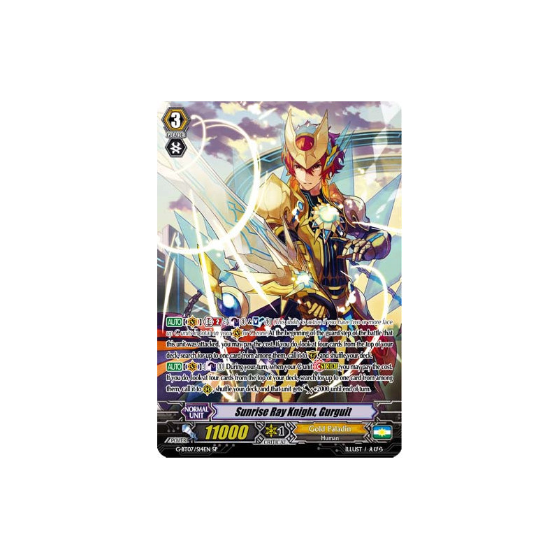Vanguard_TCG_card_G-BT07_S14EN_SR_Sunrise_Ray_Knight_Gurguit_Glorious_Bravery_of_Radiant_Sword