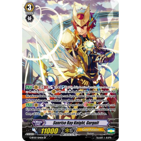 Vanguard_TCG_card_G-BT07_S14EN_SR_Sunrise_Ray_Knight_Gurguit_Glorious_Bravery_of_Radiant_Sword