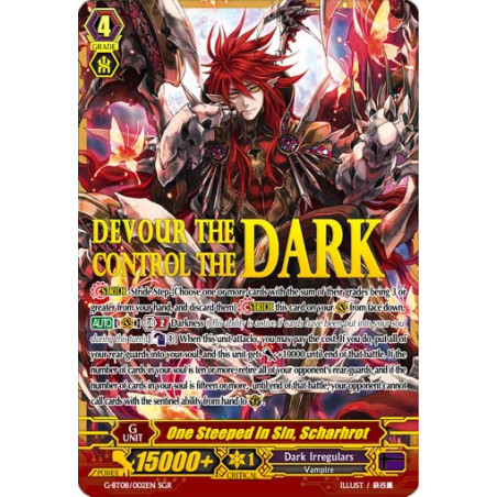 Vanguard_TCG_card_G-BT08_002EN_SGR_SGR_One_Steeped_in_Sin_Scharhrot_Absolute_Judgment
