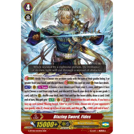 Vanguard_TCG_card_G-BT08_003EN_RRR_Blazing_Sword_Fides_Absolute_Judgment
