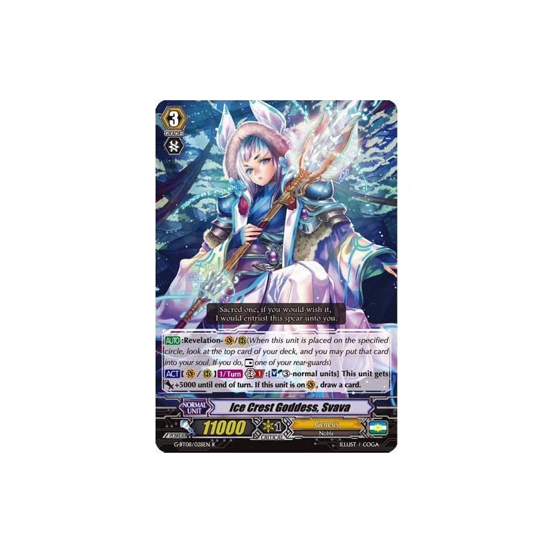 Vanguard_TCG_card_G-BT08_028EN_R_Ice_Crest_Goddess_Svava_Absolute_Judgment
