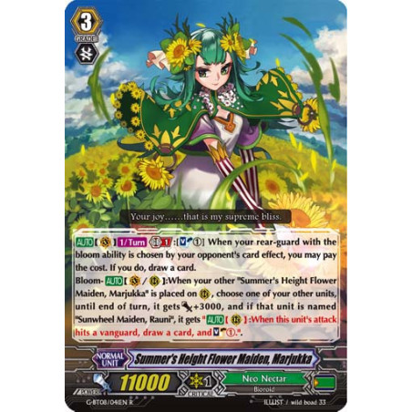 Vanguard_TCG_card_G-BT08_041EN_R_Summer_s_Height_Flower_Maiden_Marjukka_Absolute_Judgment