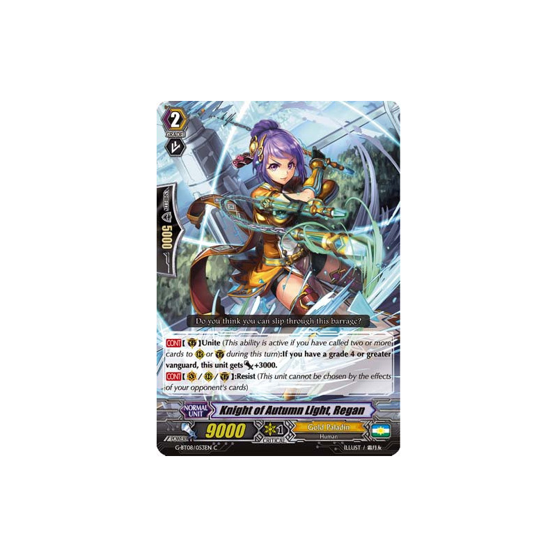 Vanguard_TCG_card_G-BT08_053EN_C_Knight_of_Autumn_Light_Regan_Absolute_Judgment