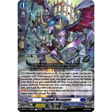 Vanguard_TCG_card_DZ-BT11_078EN_C_Cragbull_Decoupler_Symphony_of_Might_Bloom