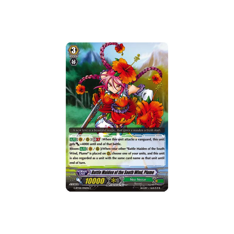 Vanguard_TCG_card_G-BT08_096EN_C_Battle_Maiden_of_the_South_Wind_Plume_Absolute_Judgment