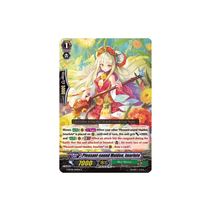 Vanguard_TCG_card_G-BT08_099EN_C_Pleasant-sound_Maiden_Imarlute_Absolute_Judgment