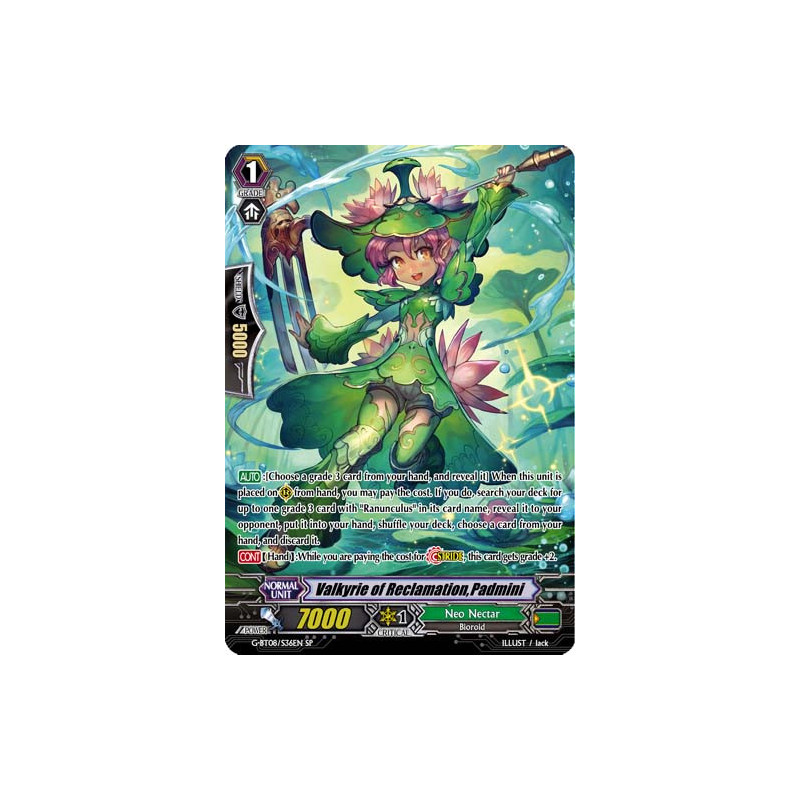 Vanguard_TCG_card_G-BT08_S36EN_SP_Valkyrie_of_Reclamation_Padmini_Absolute_Judgment