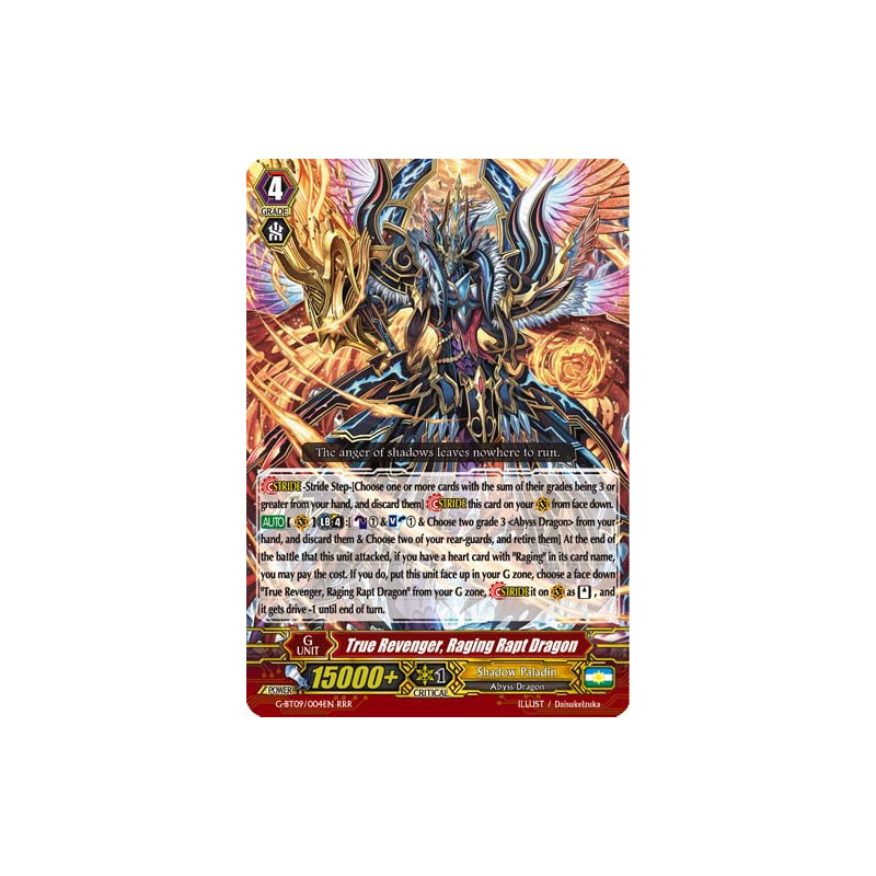 Vanguard_TCG_card_G-BT09_004EN_RRR_True_Revenger_Raging_Rapt_Dragon_Divine_Dragon_Caper