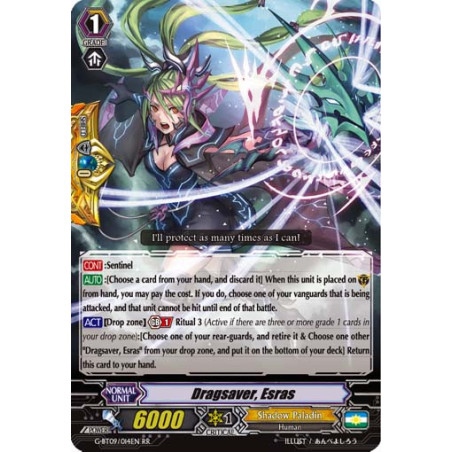 Vanguard_TCG_card_G-BT09_014EN_RR_Dragsaver_Esras_Divine_Dragon_Caper