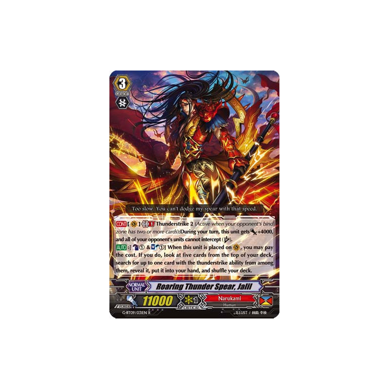 Vanguard_TCG_card_G-BT09_031EN_R_Roaring_Thunder_Spear_Jalil_Divine_Dragon_Caper
