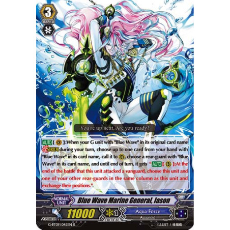 Vanguard_TCG_card_G-BT09_042EN_R_Blue_Wave_Marine_General_Iason_Divine_Dragon_Caper